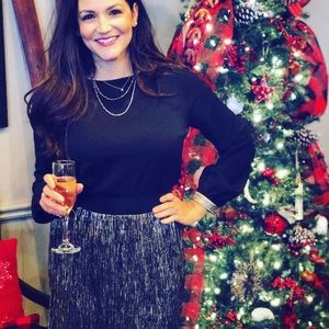 Black top with gold cuff